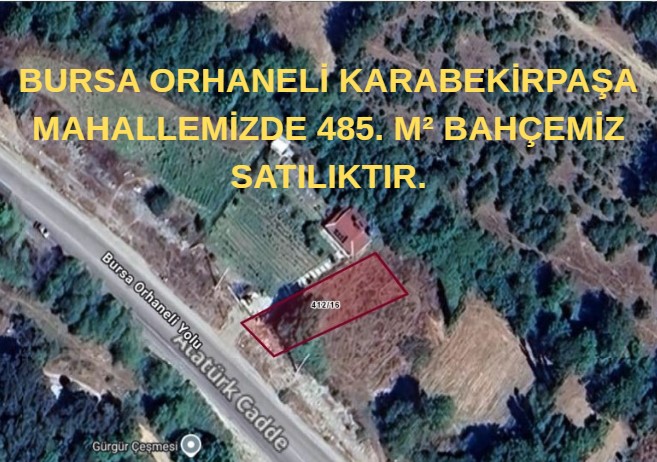 BURSA ORHANELİ KARABEKİRPAŞA MAHALLEMİZDE 485. M² BAHÇEMİZ  SATILIKTIR. - BURSA ORHANELİ fotoğraf 6